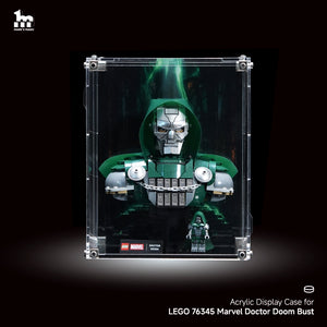 Wall mounted Display Case For LEGO Marvel 76345 Doctor Doom Bust