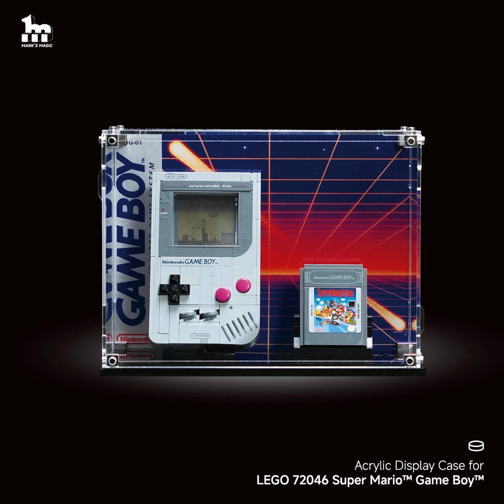 Wall mounted Display Case For LEGO 72046 Super Mario™ Game Boy™