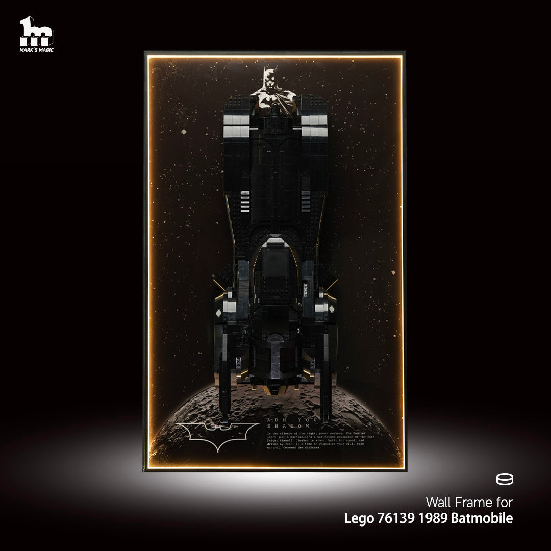 Display frame for LEGO® DC™ 1989 Batmobile 76139