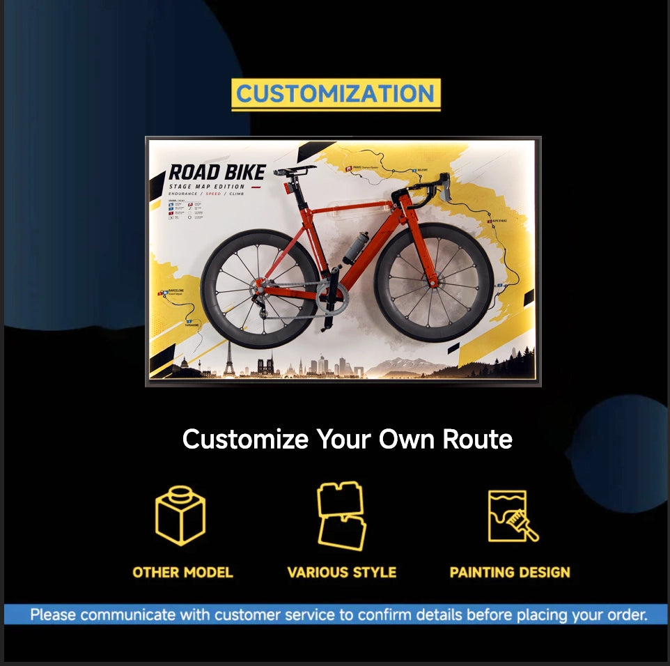 [Custom Acrylic Bracket Included] Display Frame for LEGO® Icons 11380 Road Bike