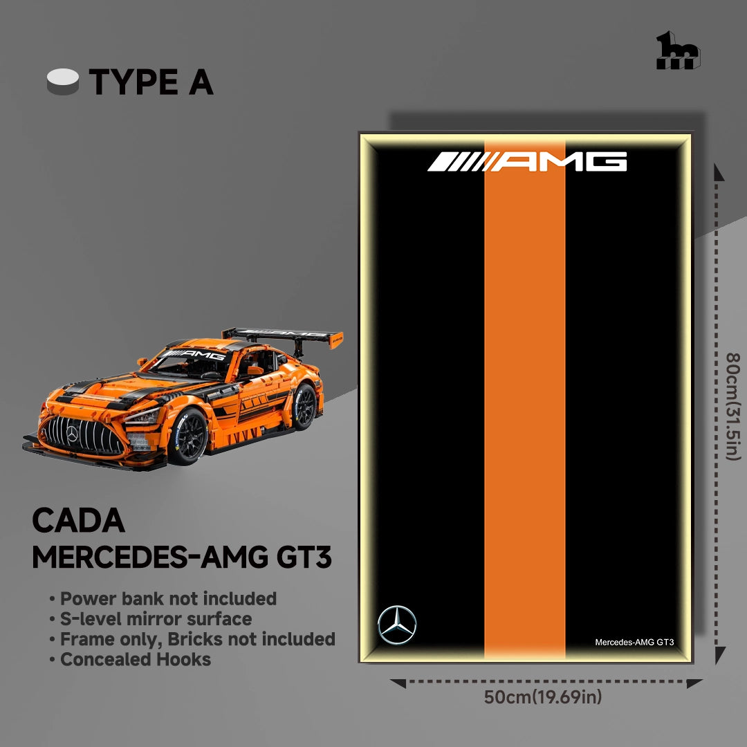 Car Display Wall Frame for CaDA Mercedes-AMG GT3