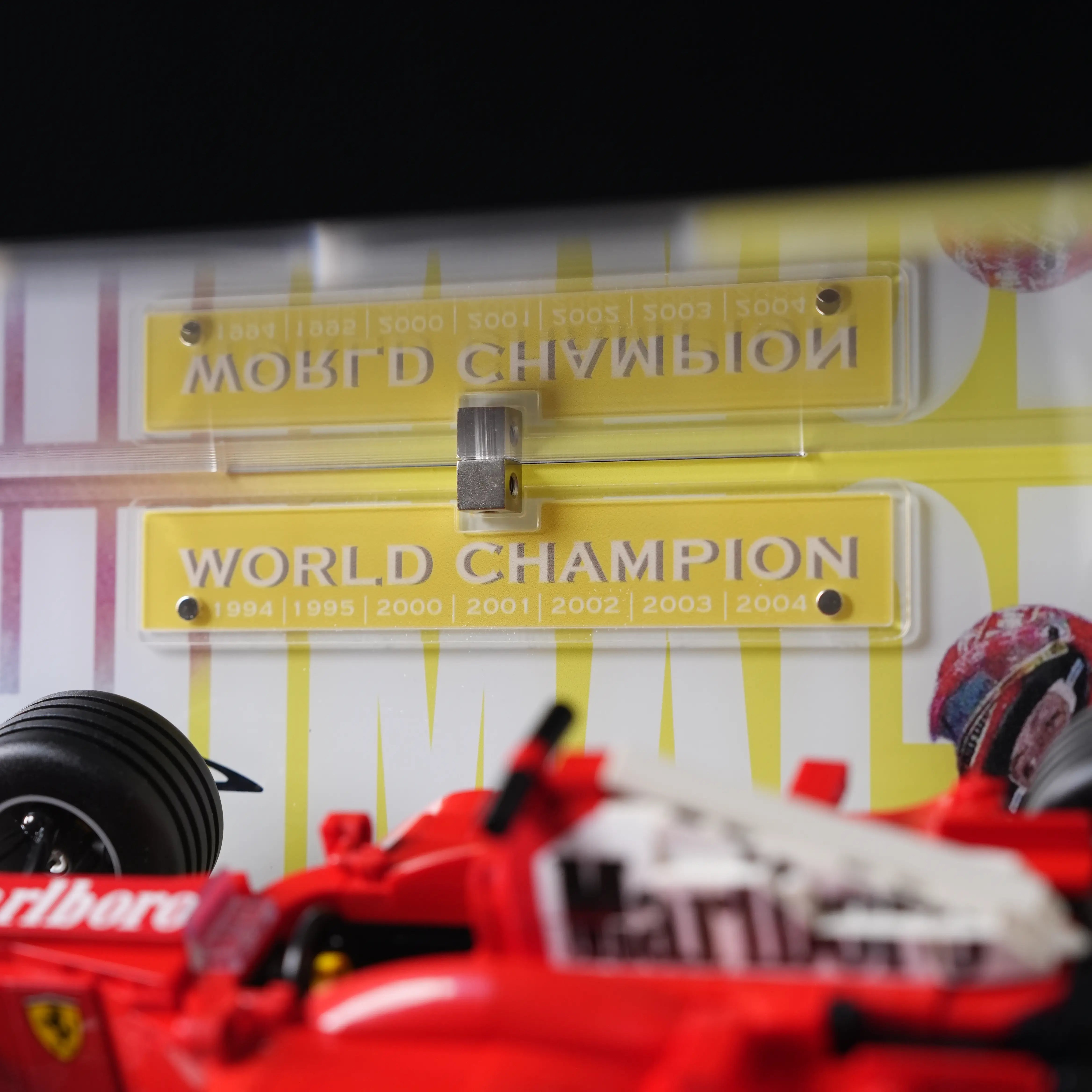 【Free Marlboro Sticker Included】LEGO® ICONS 11375 Ferrari F2004 & Michael Schumacher Ultra Acrylic Display Case