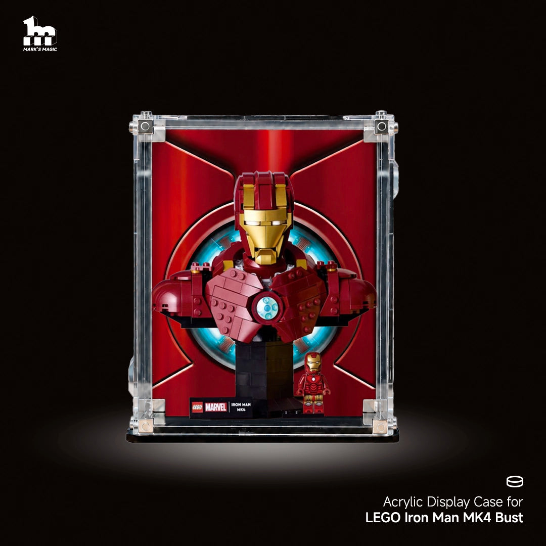 Wall mounted Display Case For LEGO® Marvel 76327 Iron Man MK4 Bust