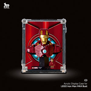Wall mounted Display Case For LEGO® Marvel 76327 Iron Man MK4 Bust