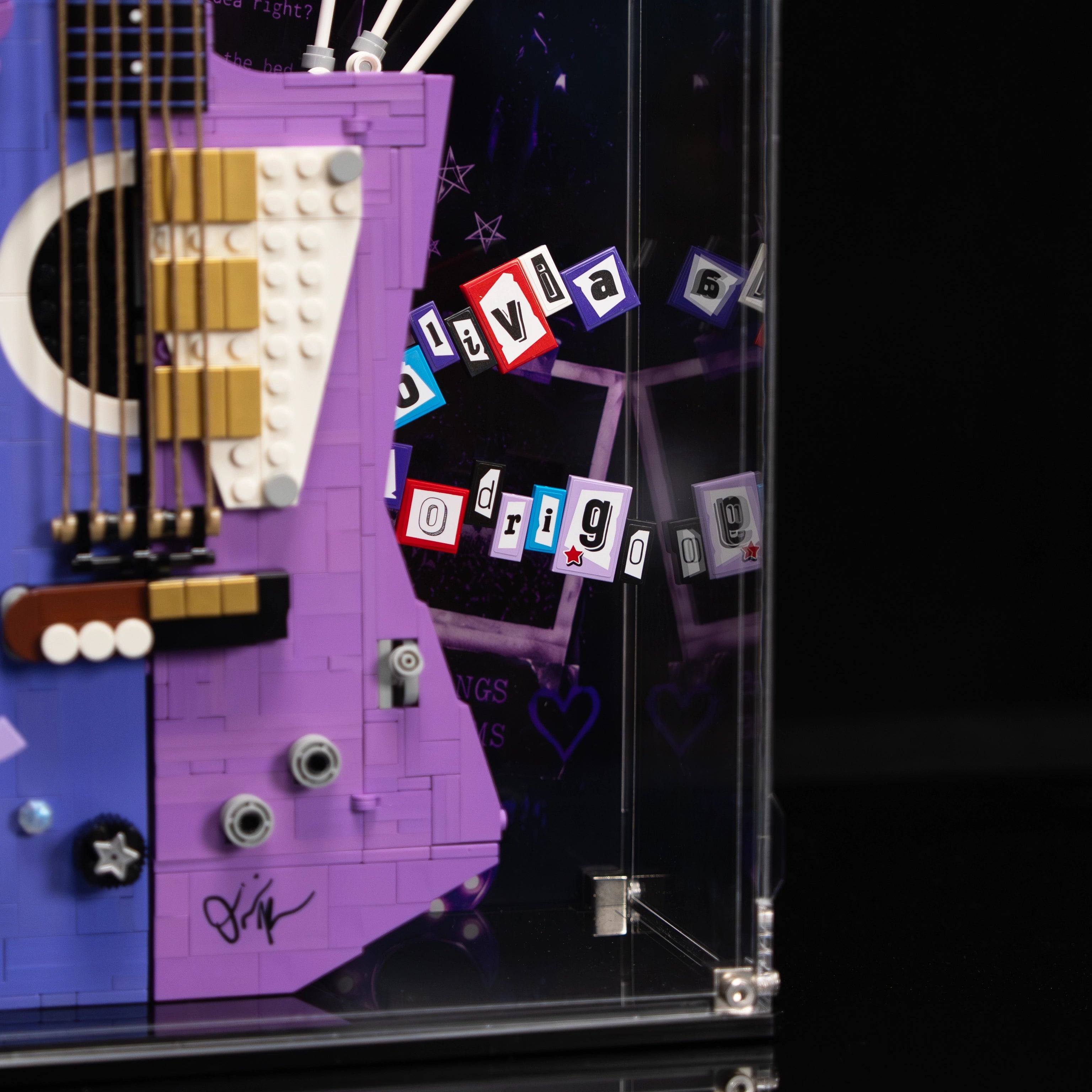 Acrylic Display Case For LEGO® Editions 43031 Olivia Rodrigo's Dual Guitar