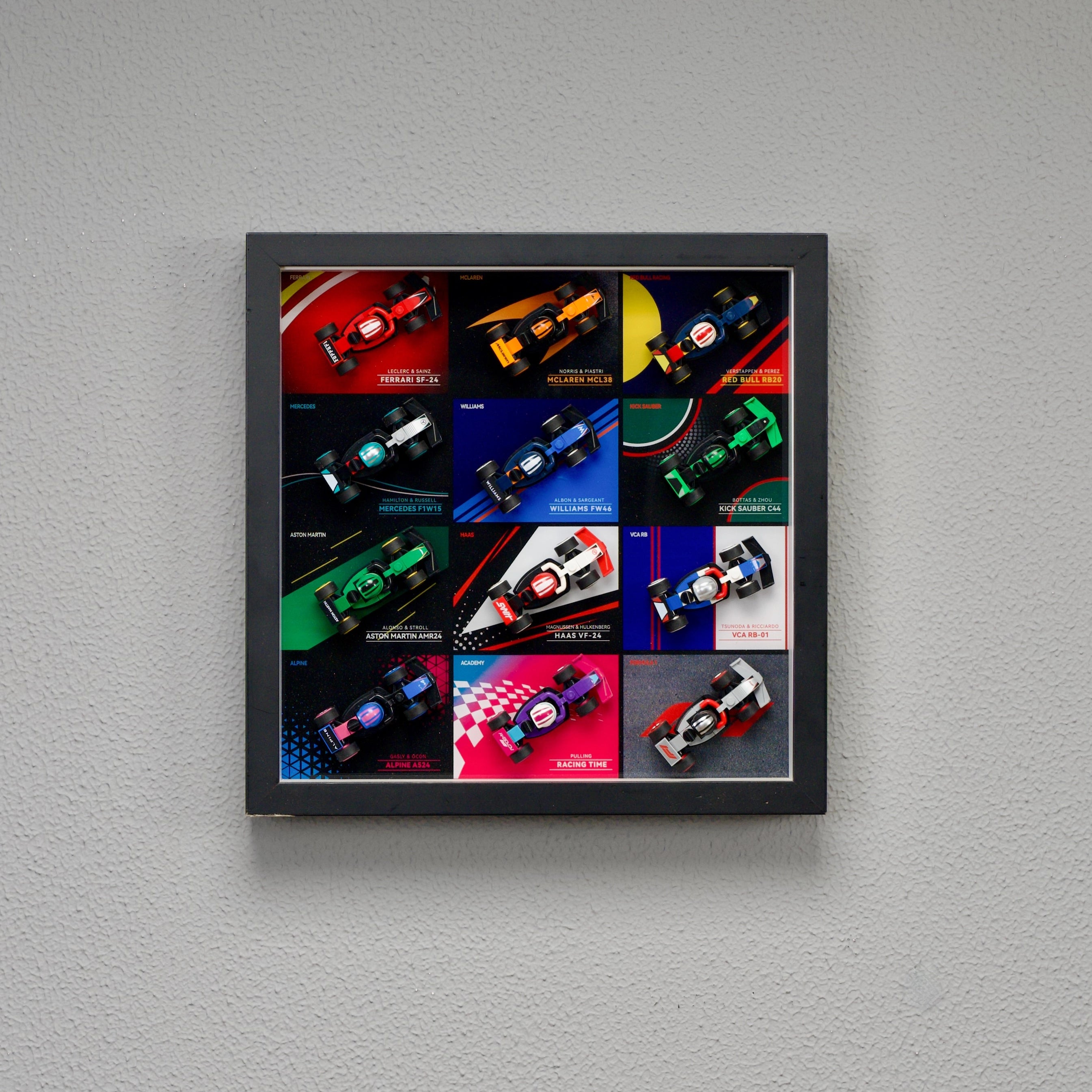 Display Plus-Designer Large Display Case for LEGO® 71049 F1® Collectible Race Cars