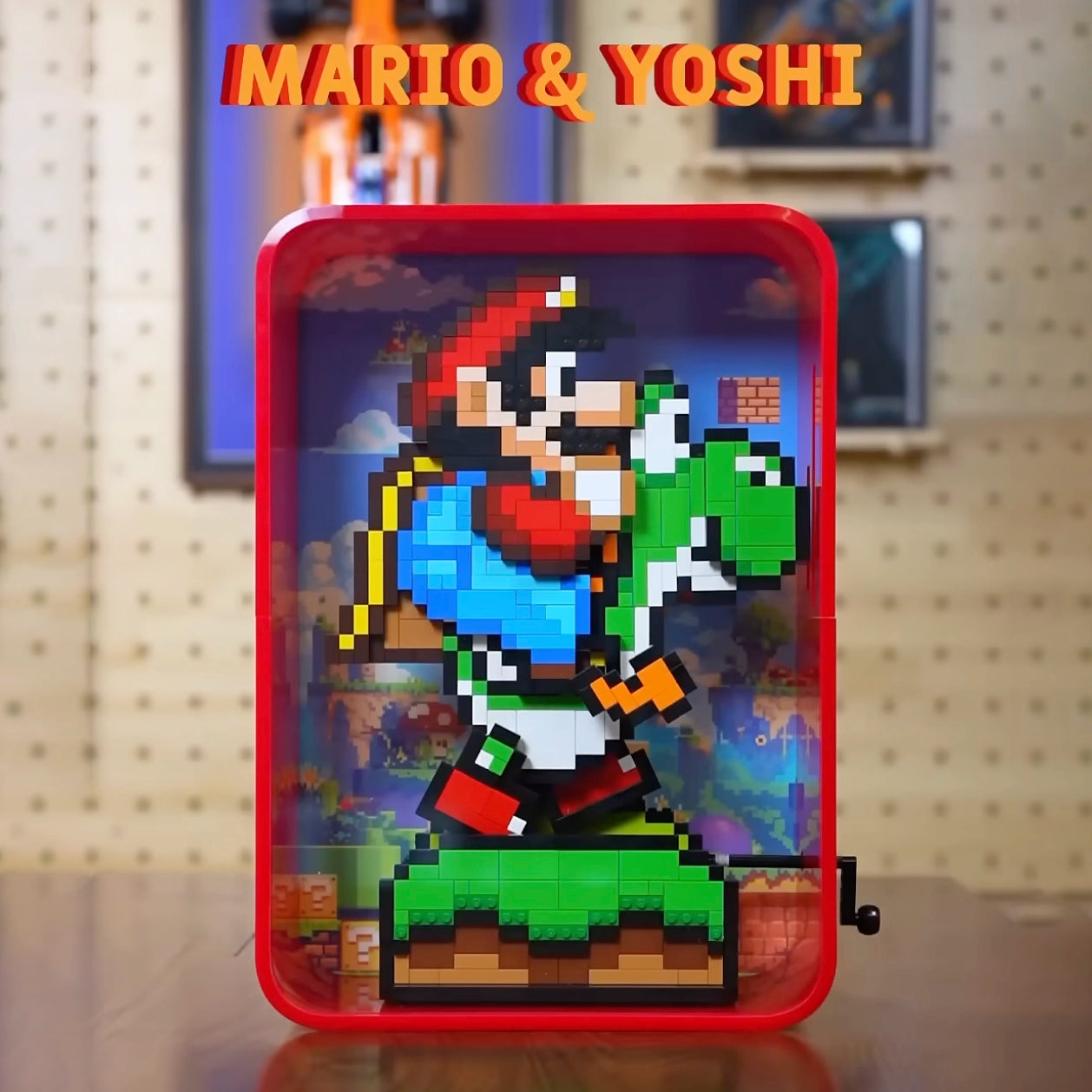 Display case for  LEGO®  Mario and Yoshi 71438