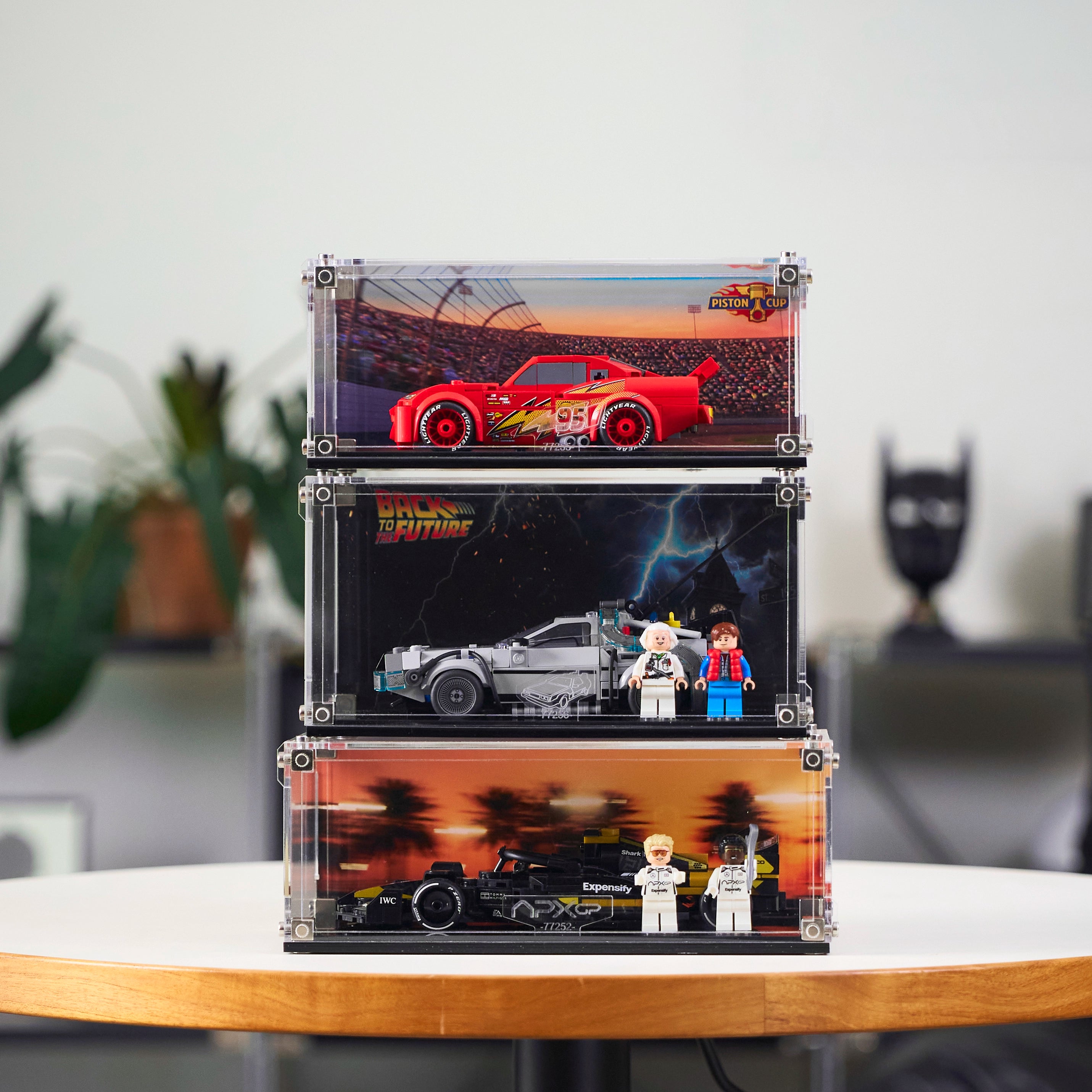 Display Acrylic Case Bundle for LEGO® Speed Champions Movie Cars- 3 Pack