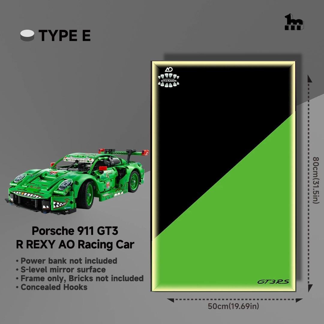 Car Display  Frame For LEGO® 42224 Porsche 911 GT3 R REXY AO Racing Car