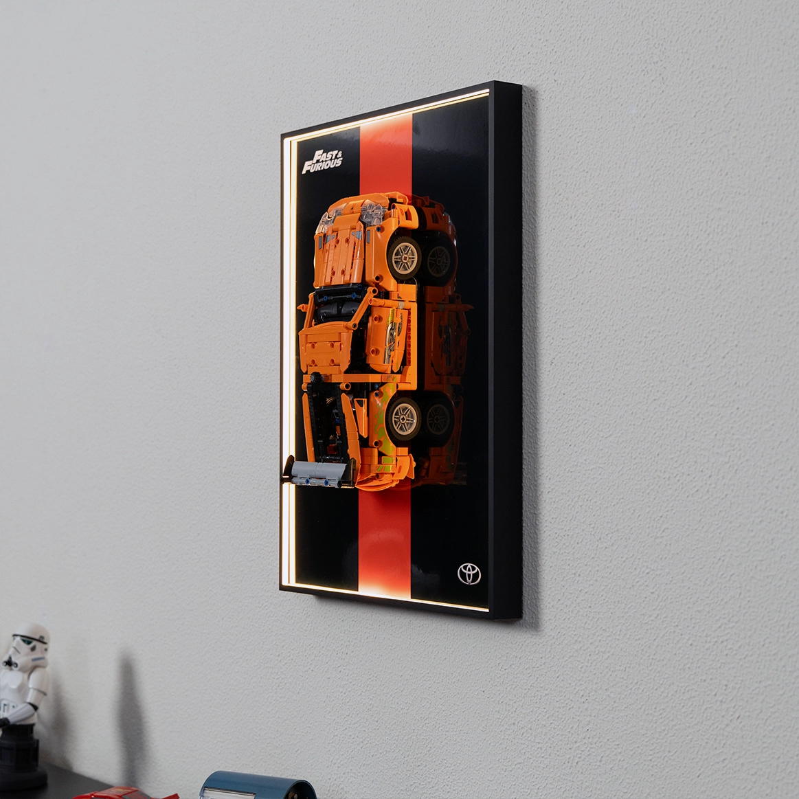 Wall Display Frame For Lego Technic™ 42204 Fast and Furious Toyota Supra MK4