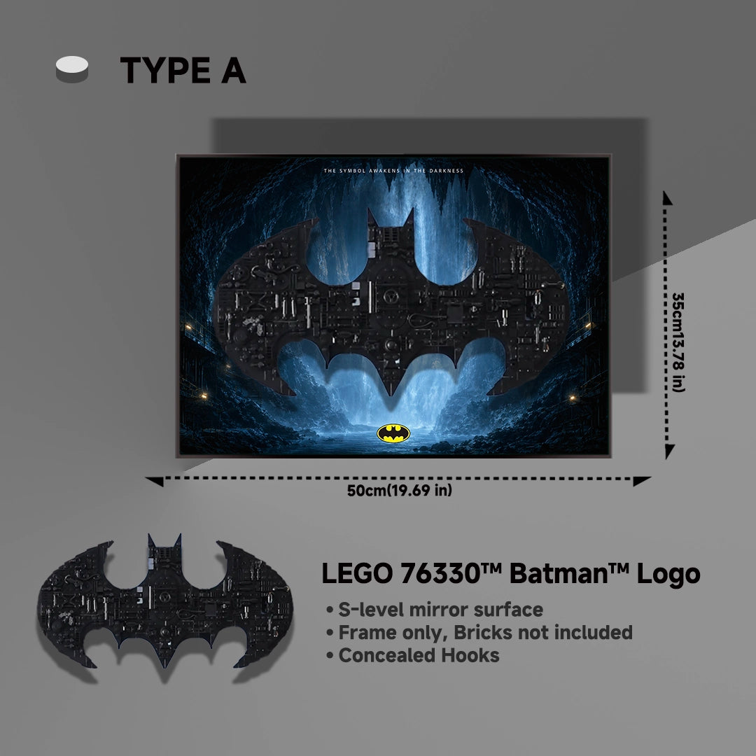 Wall Display frame for LEGO®  Batman™ 76330™ Batman™ Logo