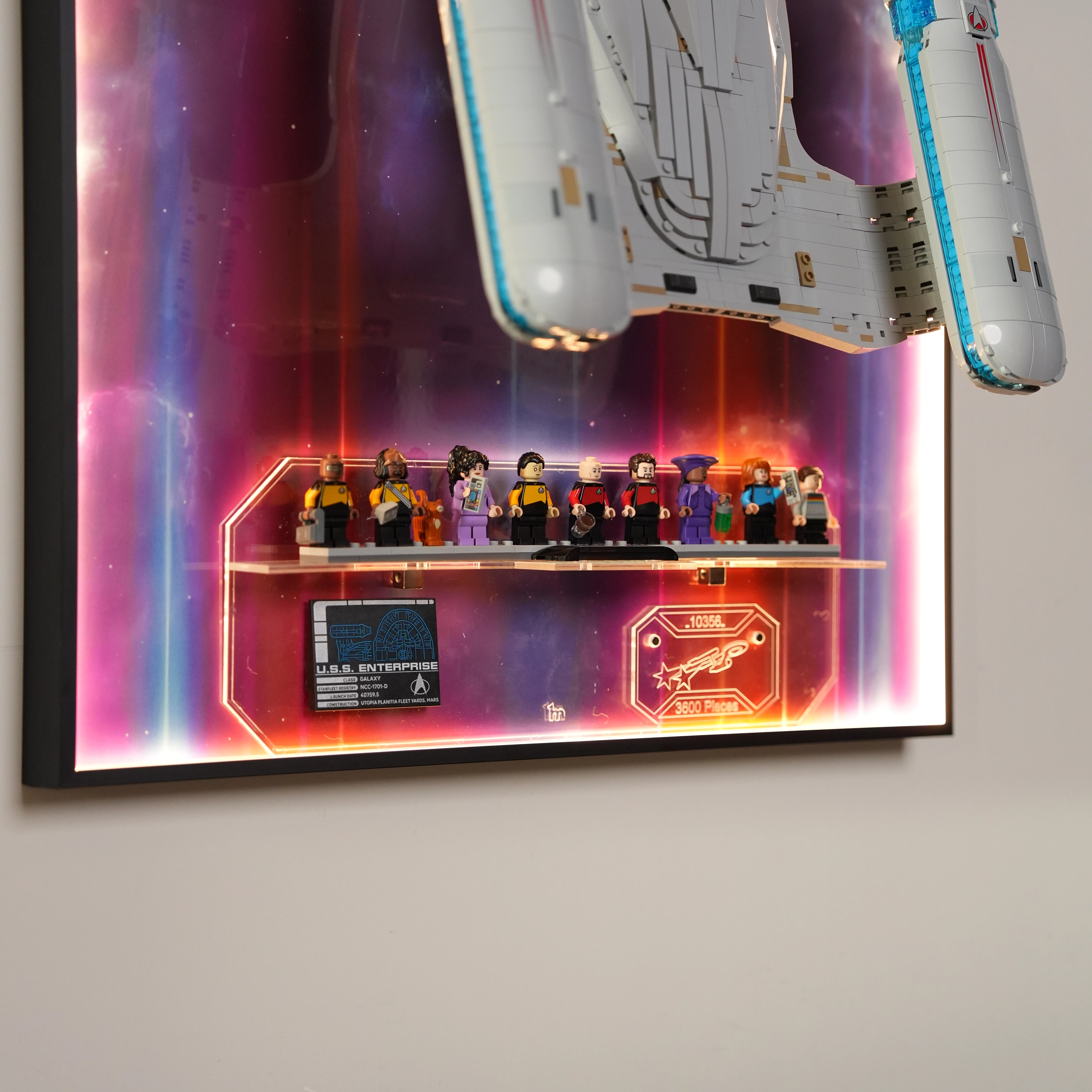Wall Display frame for LEGO® ICONS 10356 Star Trek: U.S.S. Enterprise NCC-1701-D™