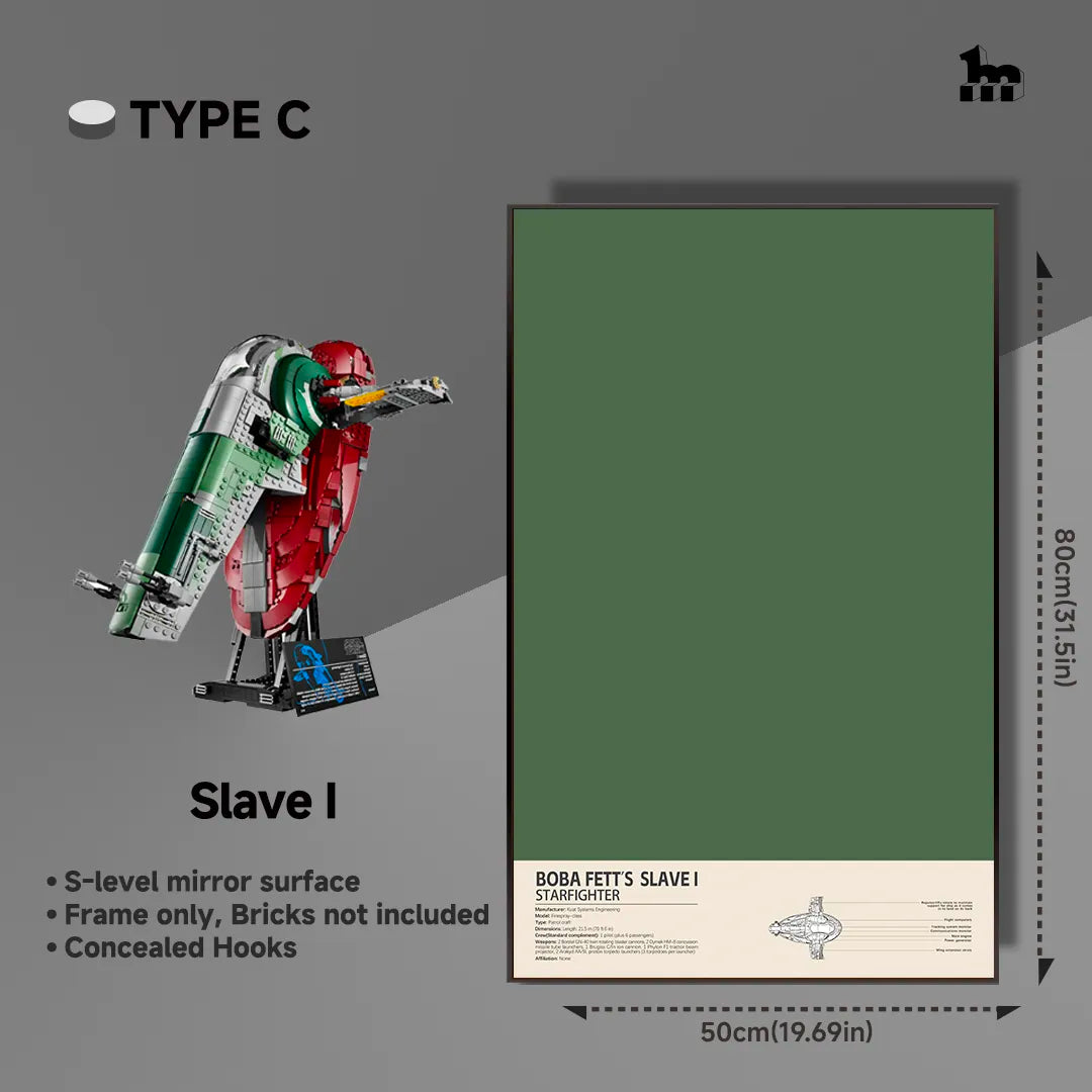 Wall Display frame for LEGO® STAR WARS™ 75060 Slave I