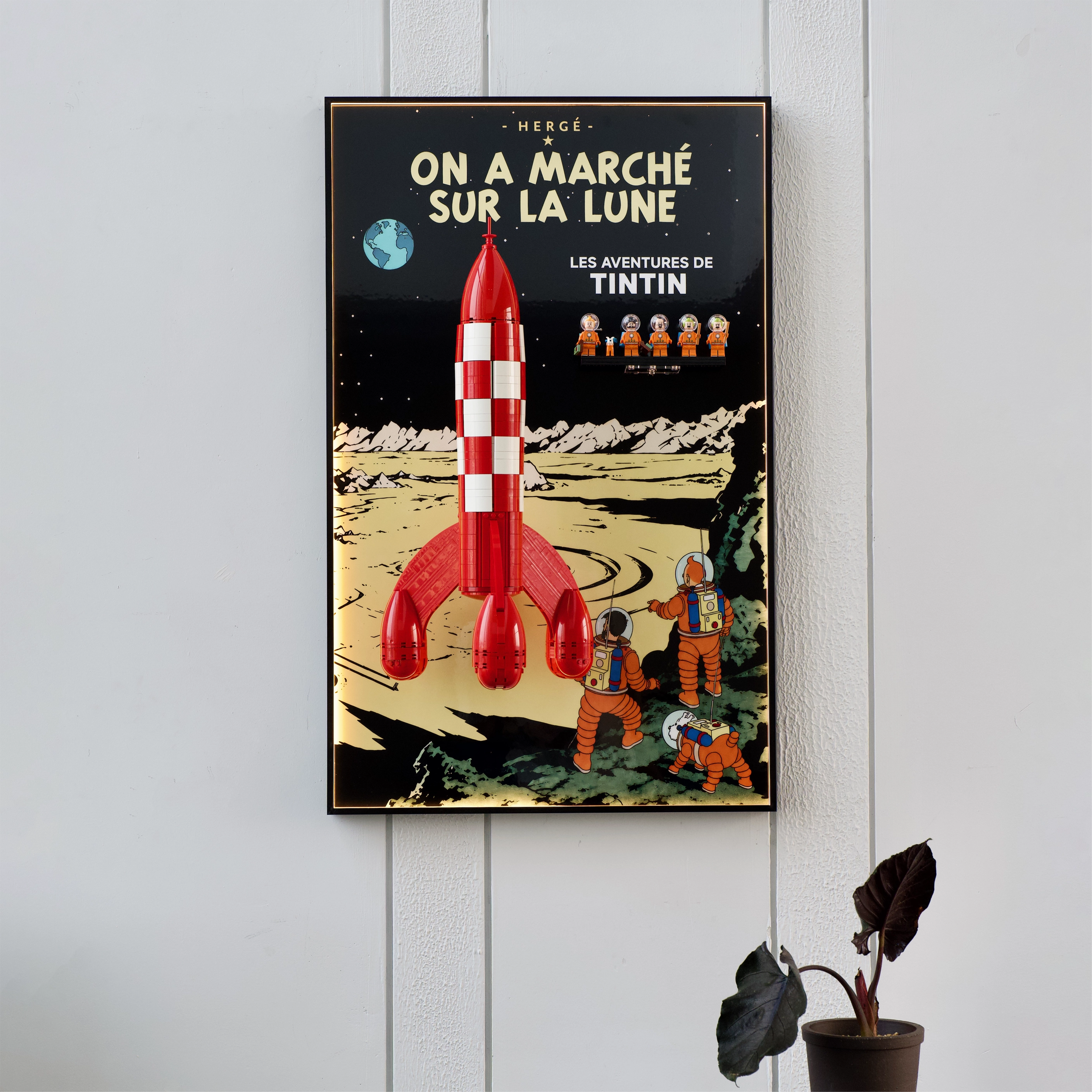 Wall Display Frames For LEGO® Ideas 21367 Tintin® Moon Rocket