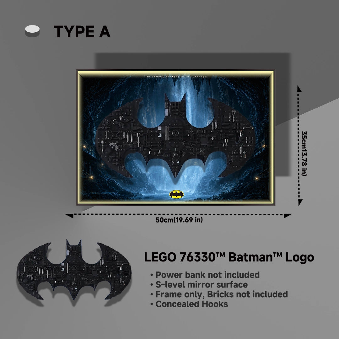 Wall Display frame for LEGO®  Batman™ 76330™ Batman™ Logo
