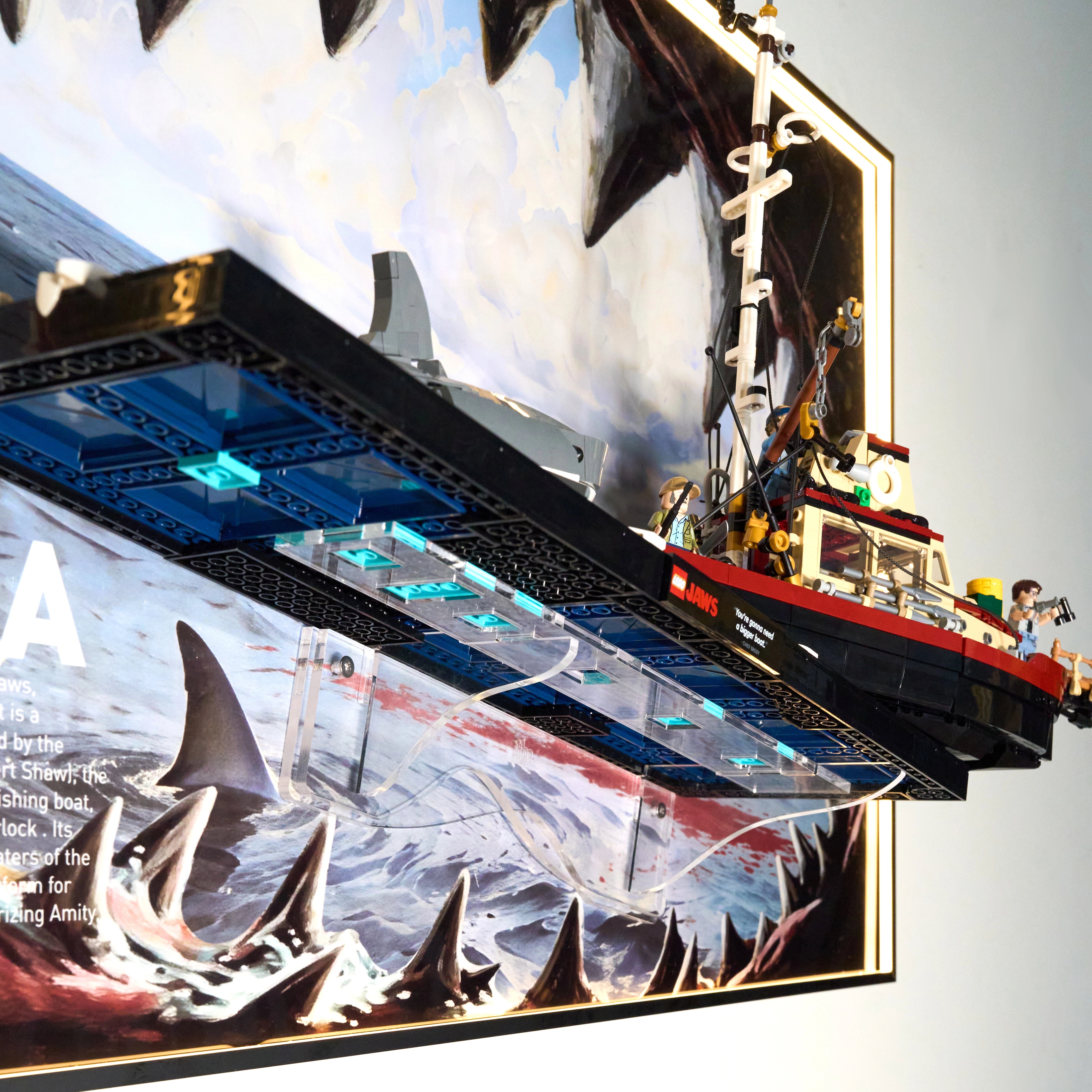 Wall Display Frames For LEGO® Ideas 21350 Jaws
