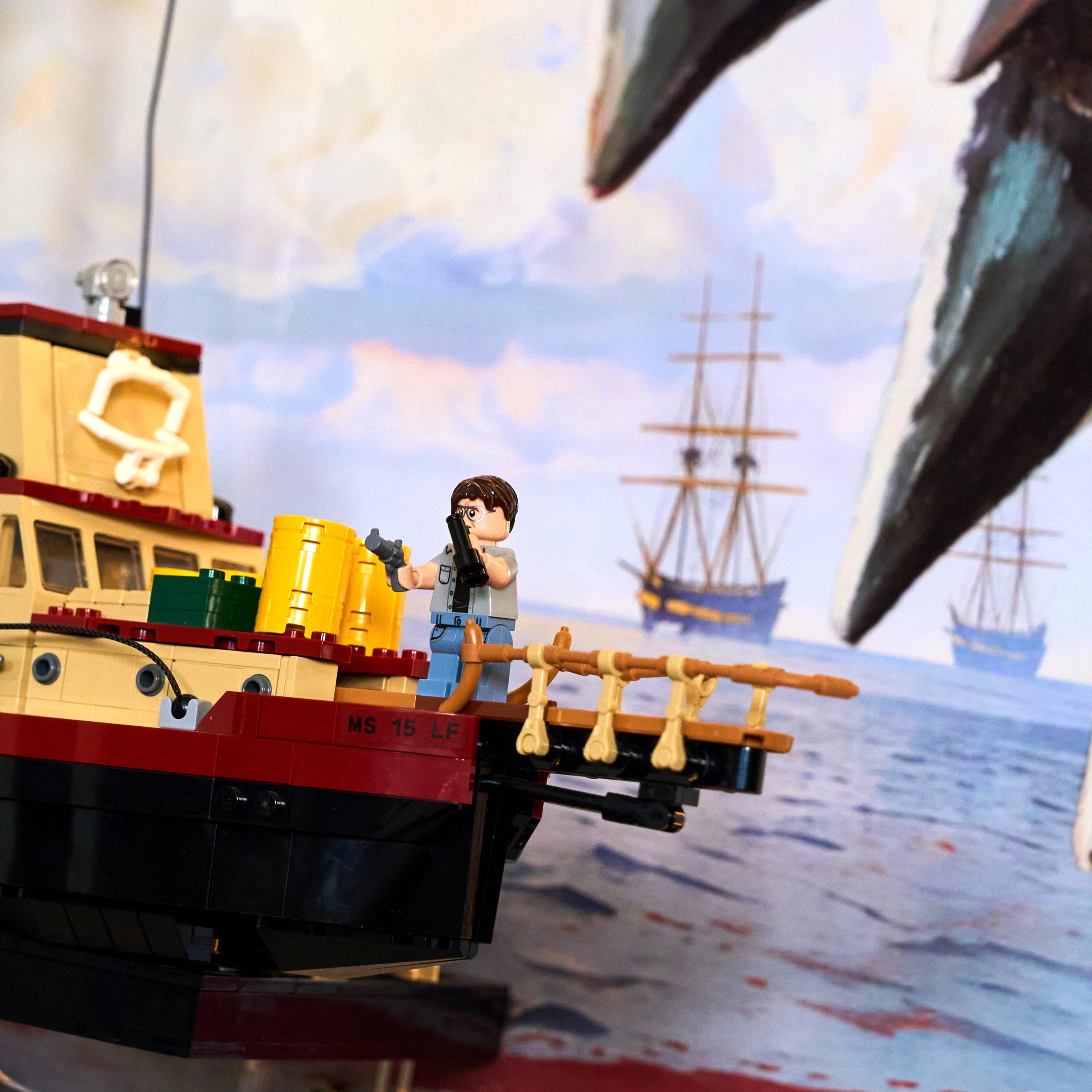 Wall Display Frames For LEGO® Ideas 21350 Jaws