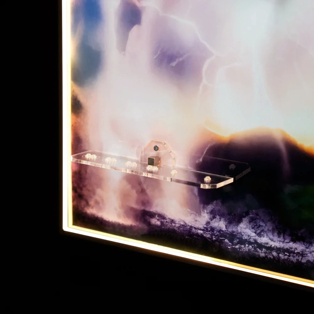 [Custom Acrylic Bracket Included] Wall Display frame for LEGO® ICONS™ Back to the Future Time Machine 77256&10300