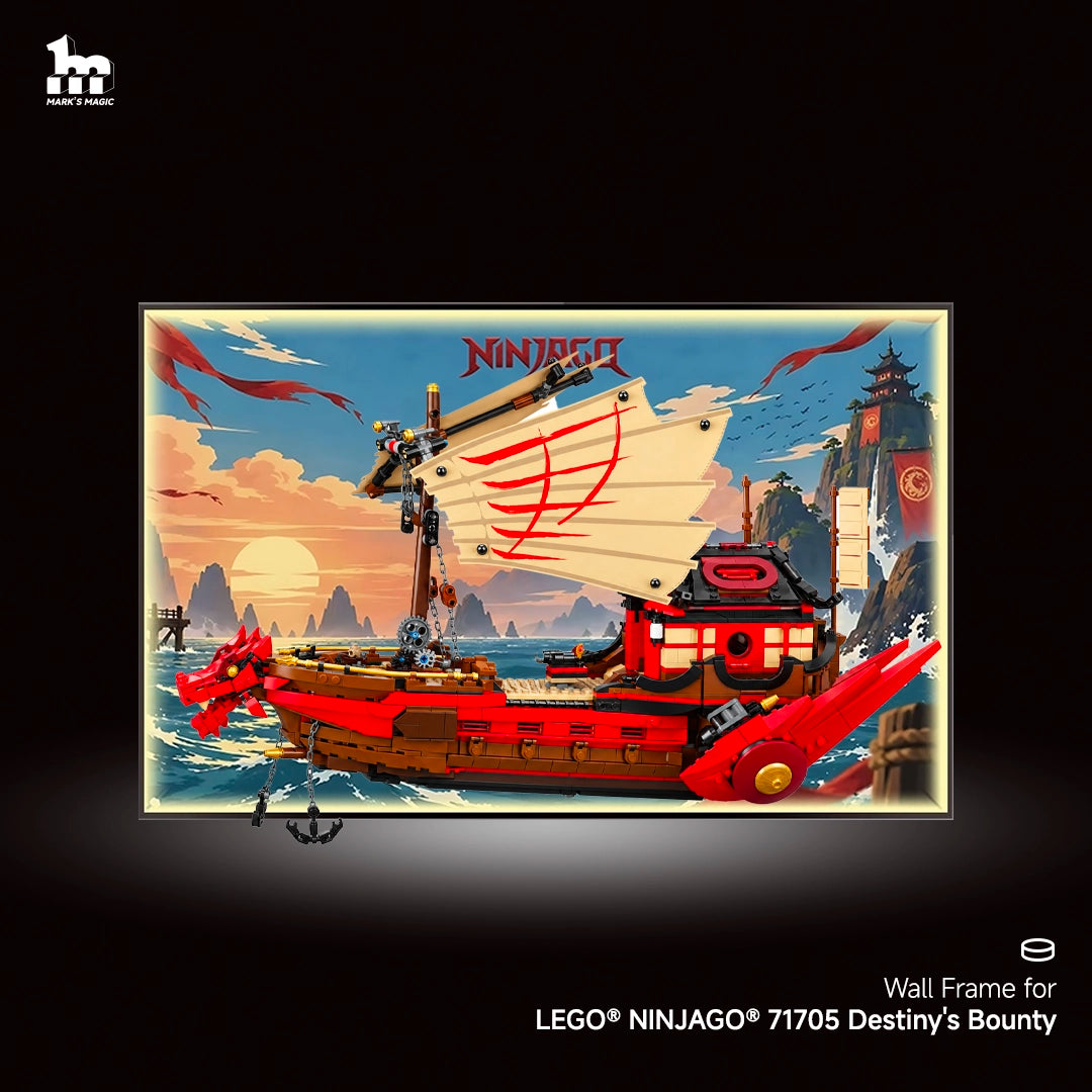 Wall Display Frame For Lego NINJAGO 71705 Destiny's Bounty