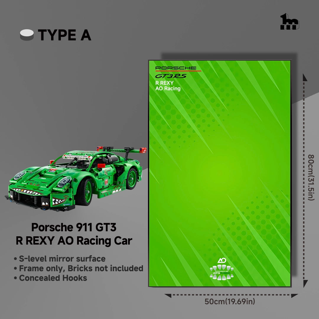 Car Display  Frame For LEGO® 42224 Porsche 911 GT3 R REXY AO Racing Car