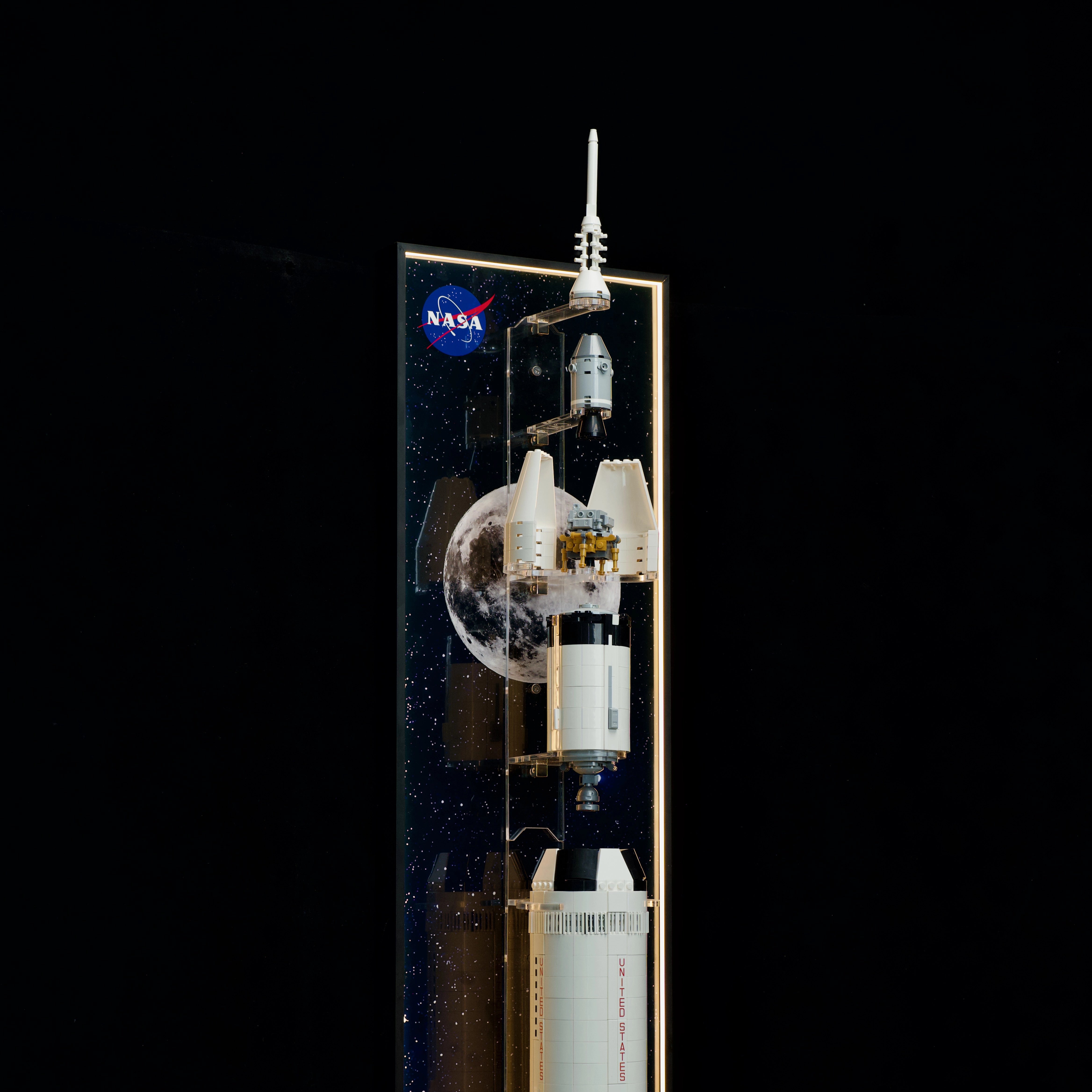 Wall Display Frame for LEGO® Ideas 92176 NASA Apollo Saturn V