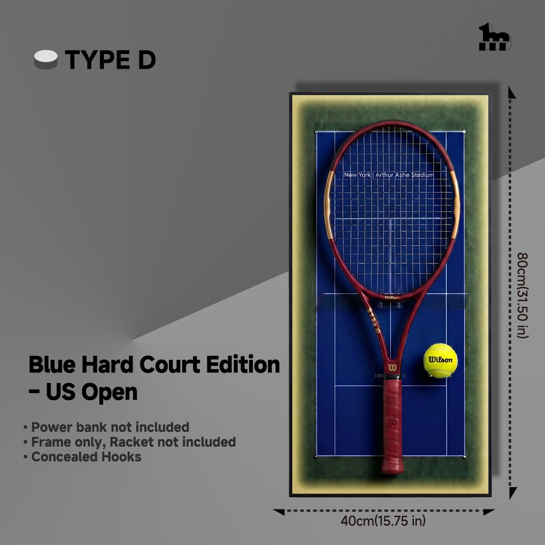 Tennis Racket Wall Mount Display Frame