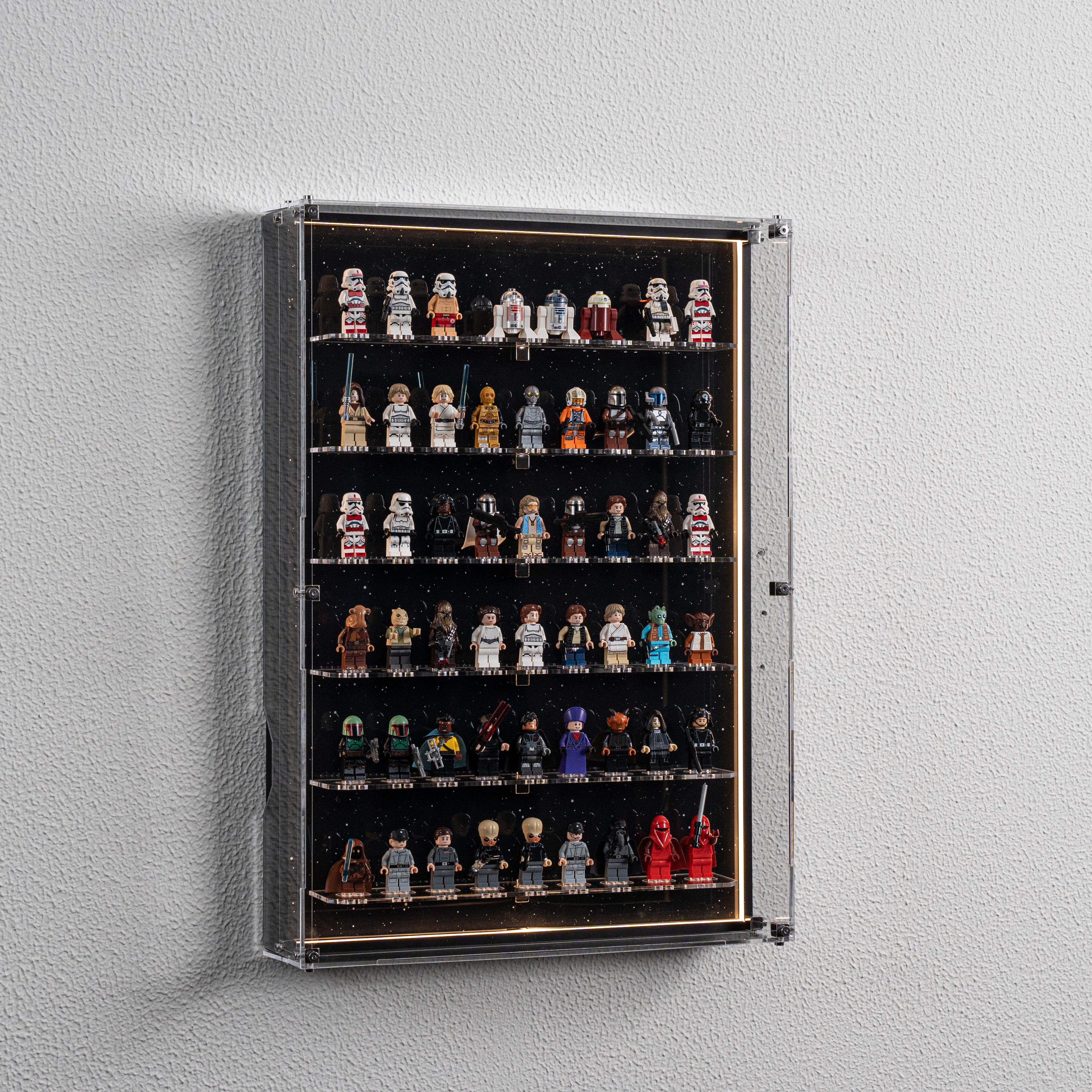 【PREMIUM】 Dust Proof Wall mounted Display Case for lego Star Wars Minifigure