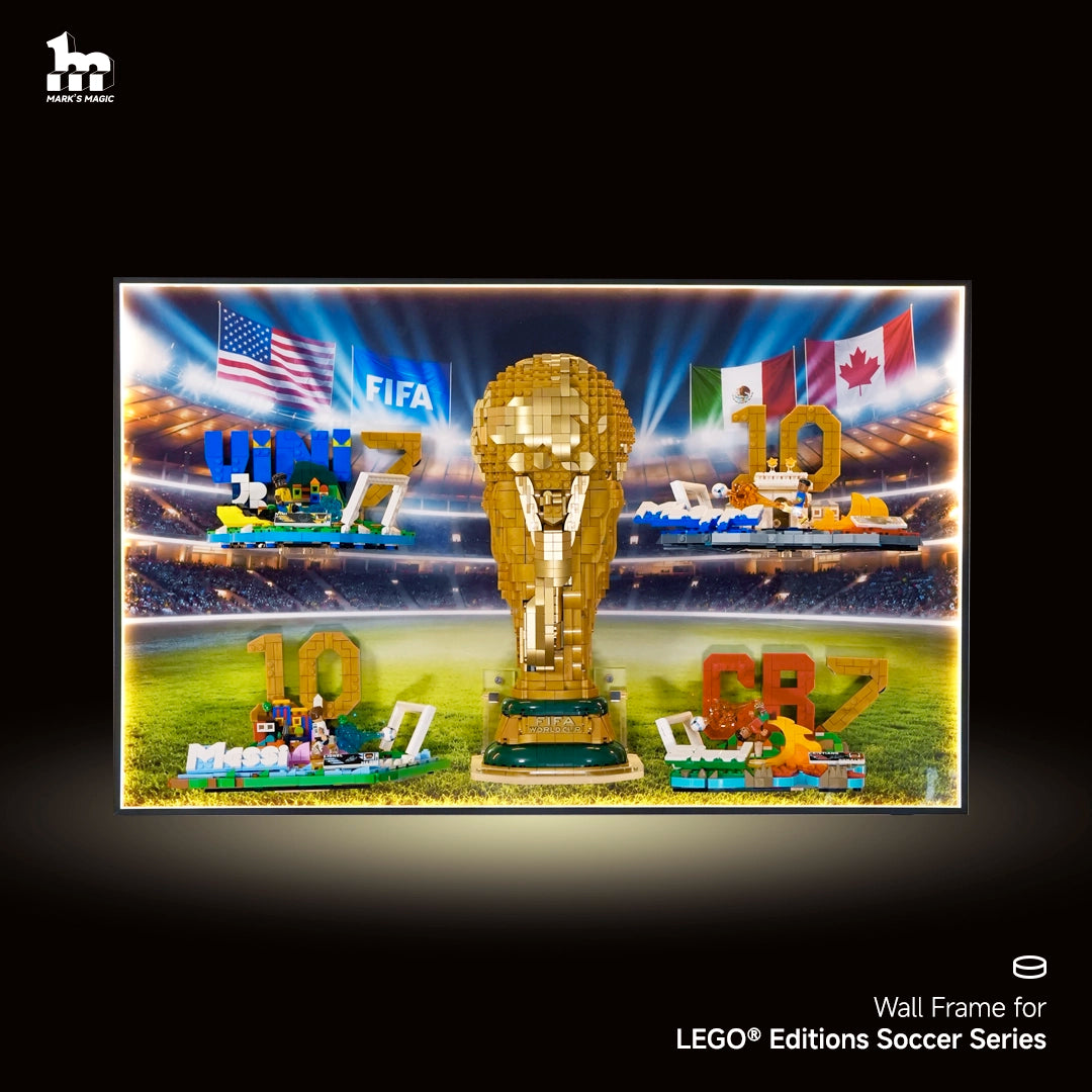 Wall Display Frame For Lego Editions FIFA World Cup & Soccer Highlights 4 sets 43011 & 43027 & 43012 & 43013