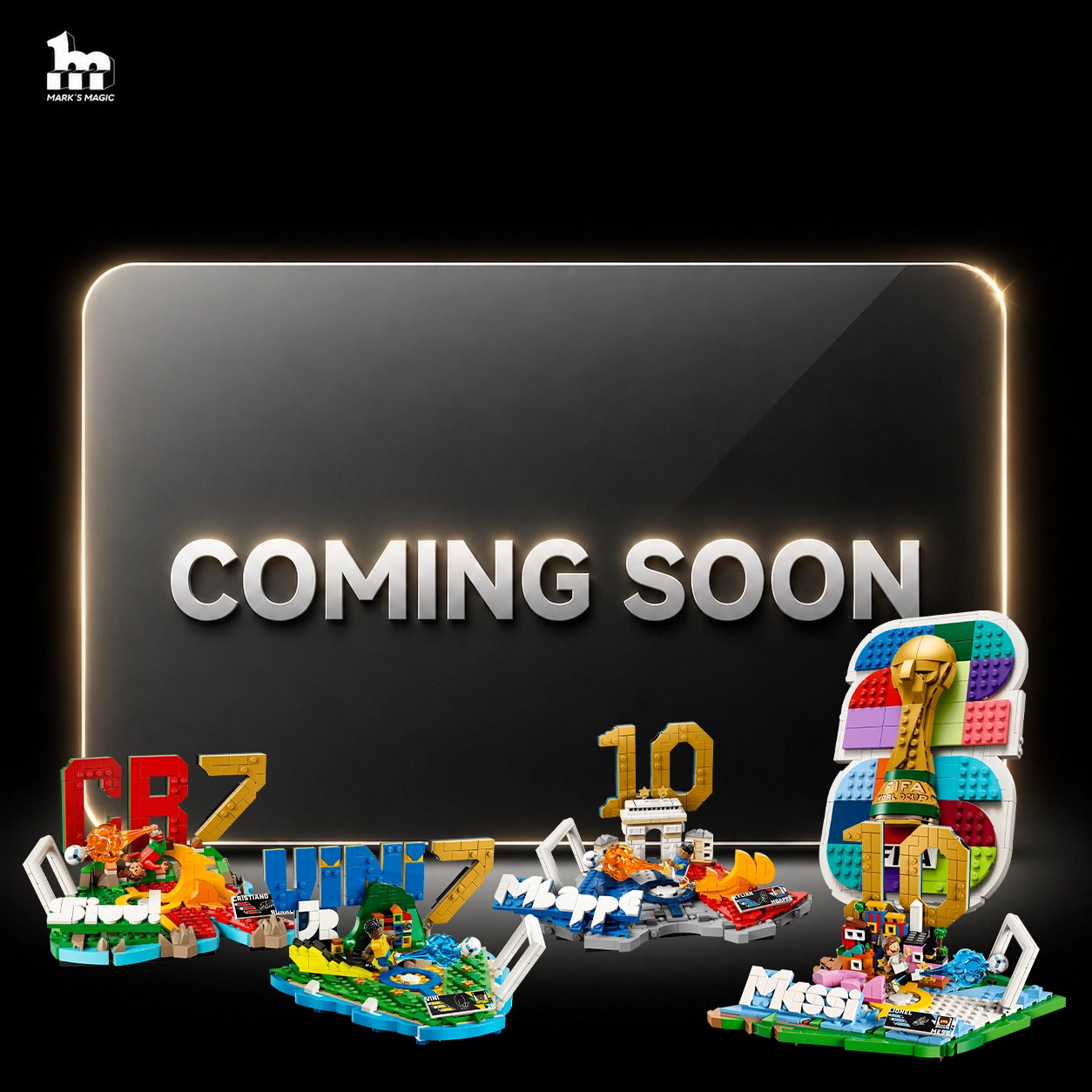 Wall Display Frame For Lego Editions FIFA World Cup 2026™ Official Emblem & Soccer Highlights 4 sets 43011 & 43027 & 43012 & 43013 & 43032