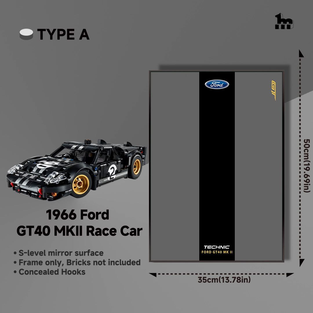 Wall Display frame for LEGO®  mid-size Technic™ car