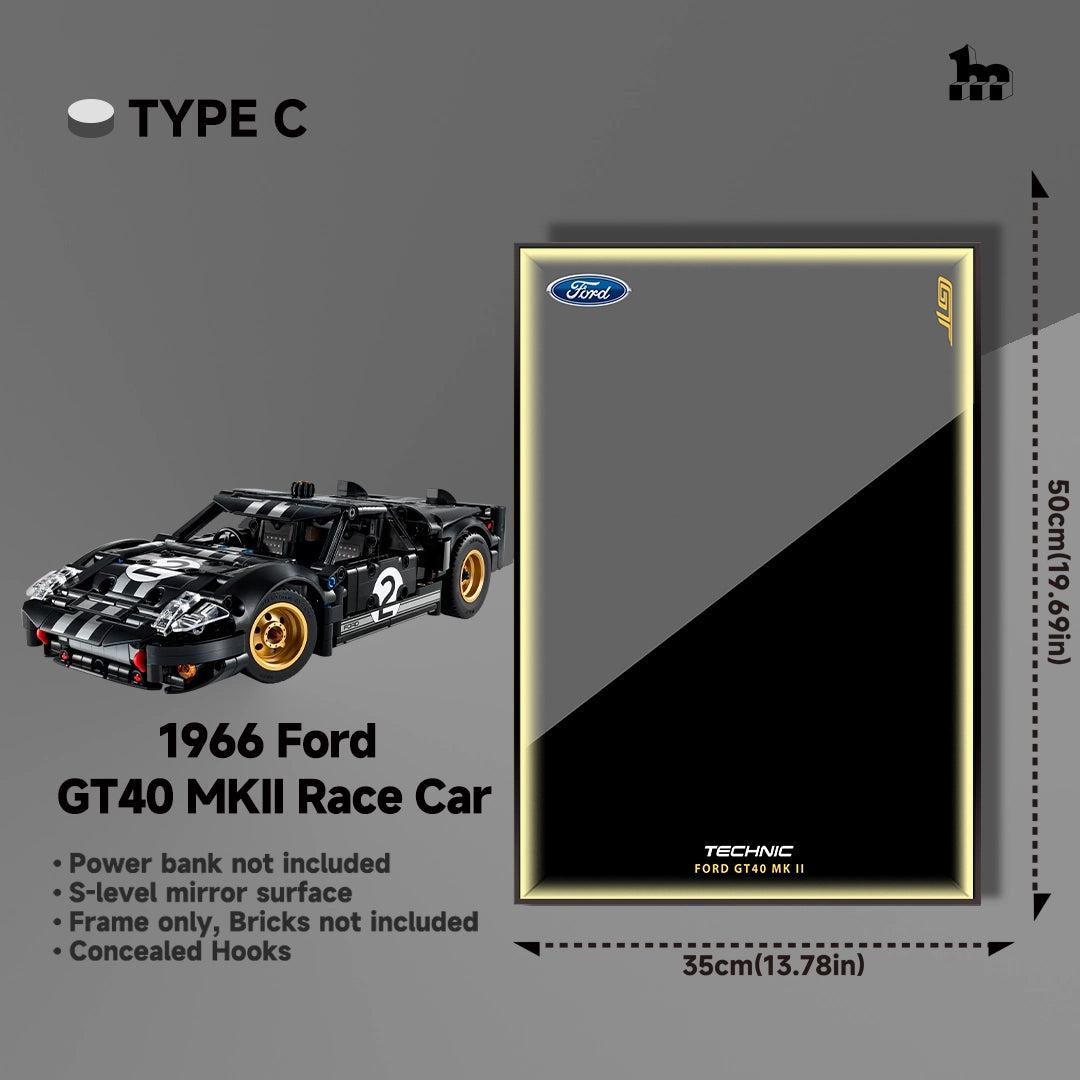 Wall Display frame for LEGO®  mid-size Technic™ car