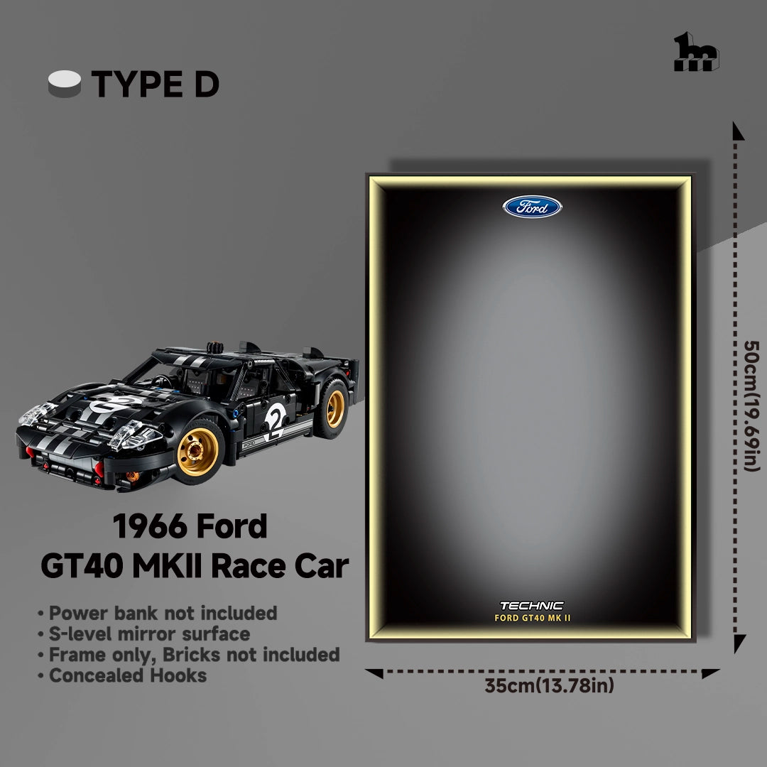 Wall Display frame for LEGO®  mid-size Technic™ car