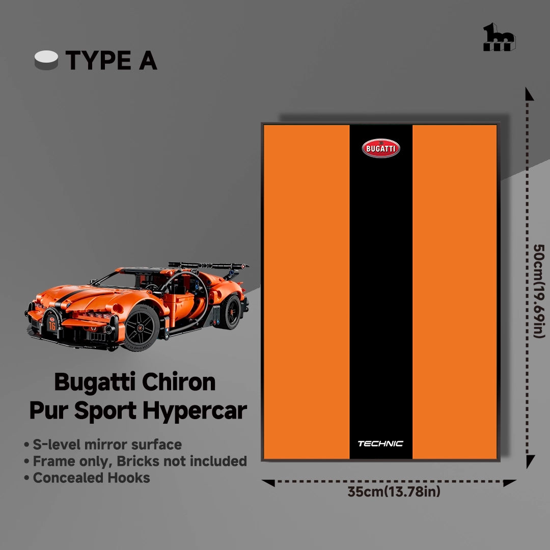 Wall Display frame for LEGO®  mid-size Technic™ car