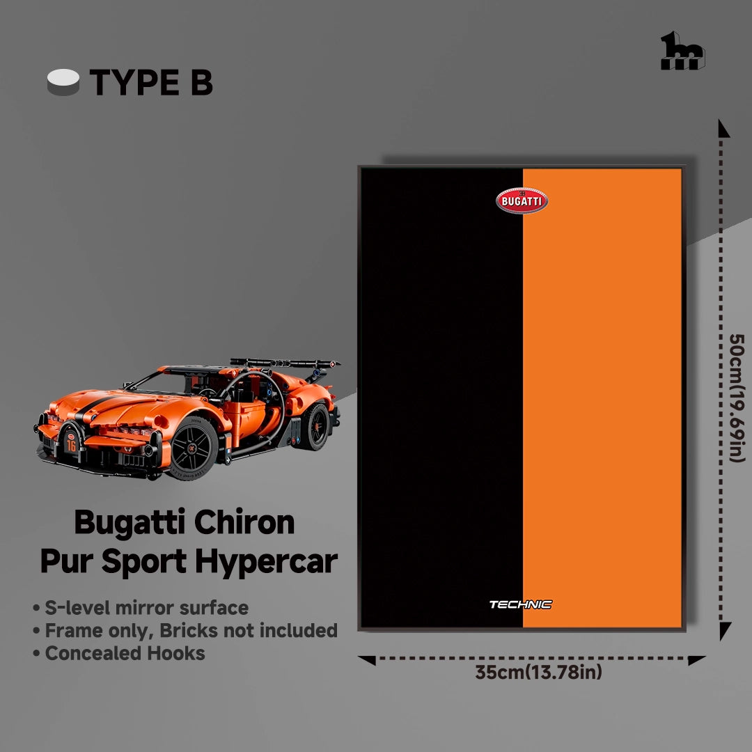 Wall Display frame for LEGO®  mid-size Technic™ car