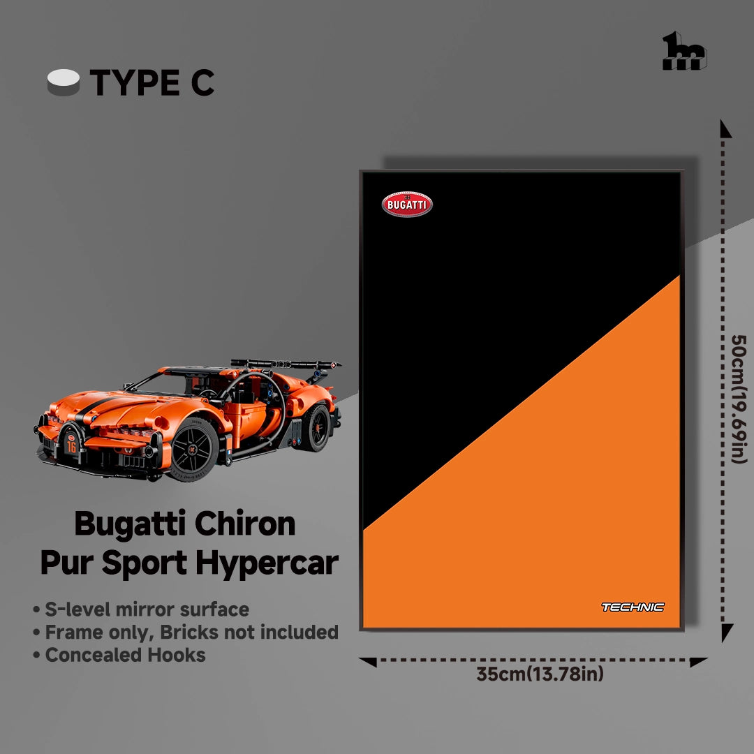 Wall Display frame for LEGO®  mid-size Technic™ car