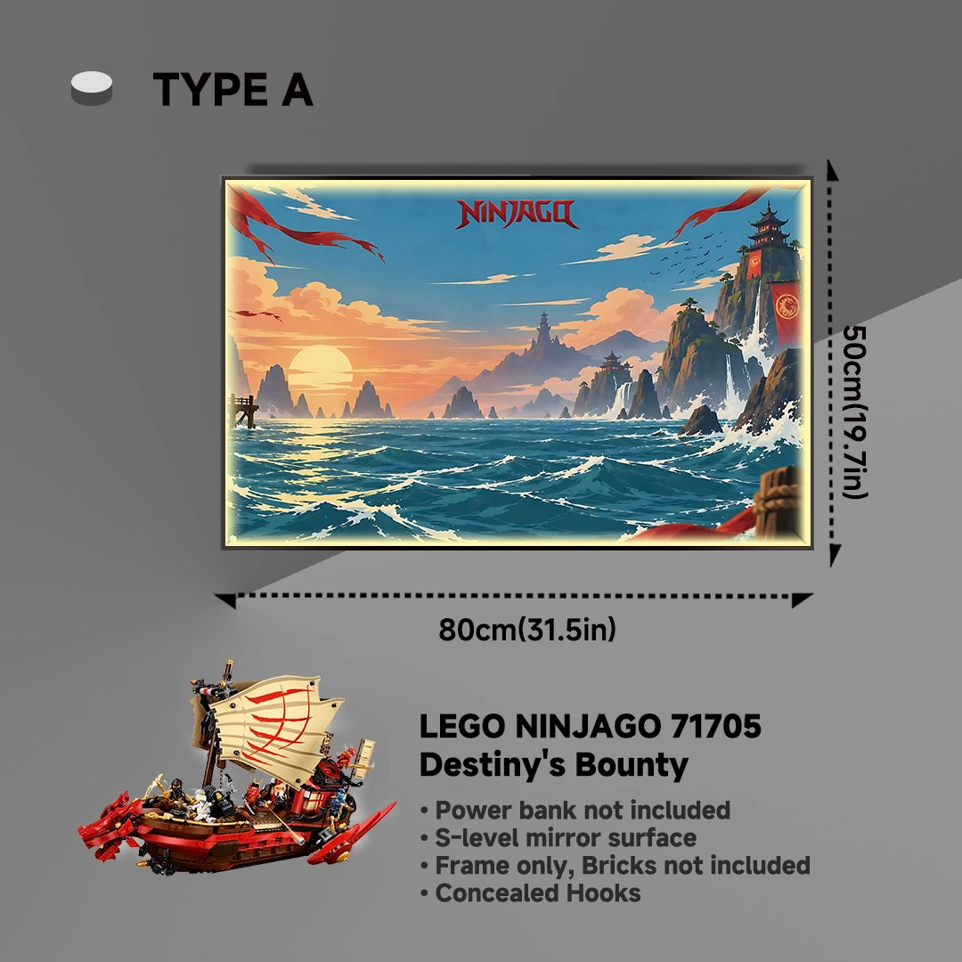 Wall Display Frame For Lego NINJAGO 71705 Destiny's Bounty