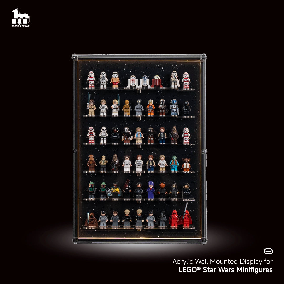【PREMIUM】 Dust Proof Wall mounted Display Case for lego Star Wars Minifigure