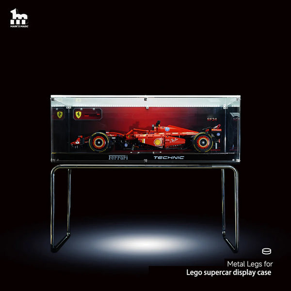 LEGO® TECHNIC 1:8 supercar acrylic display case metal legs