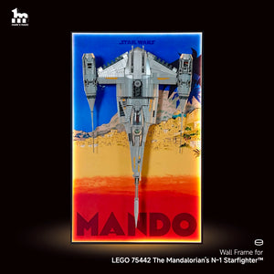 Wall Display frame for LEGO® STAR WARS™ 75442 The Mandalorian's N1 Starfighter™