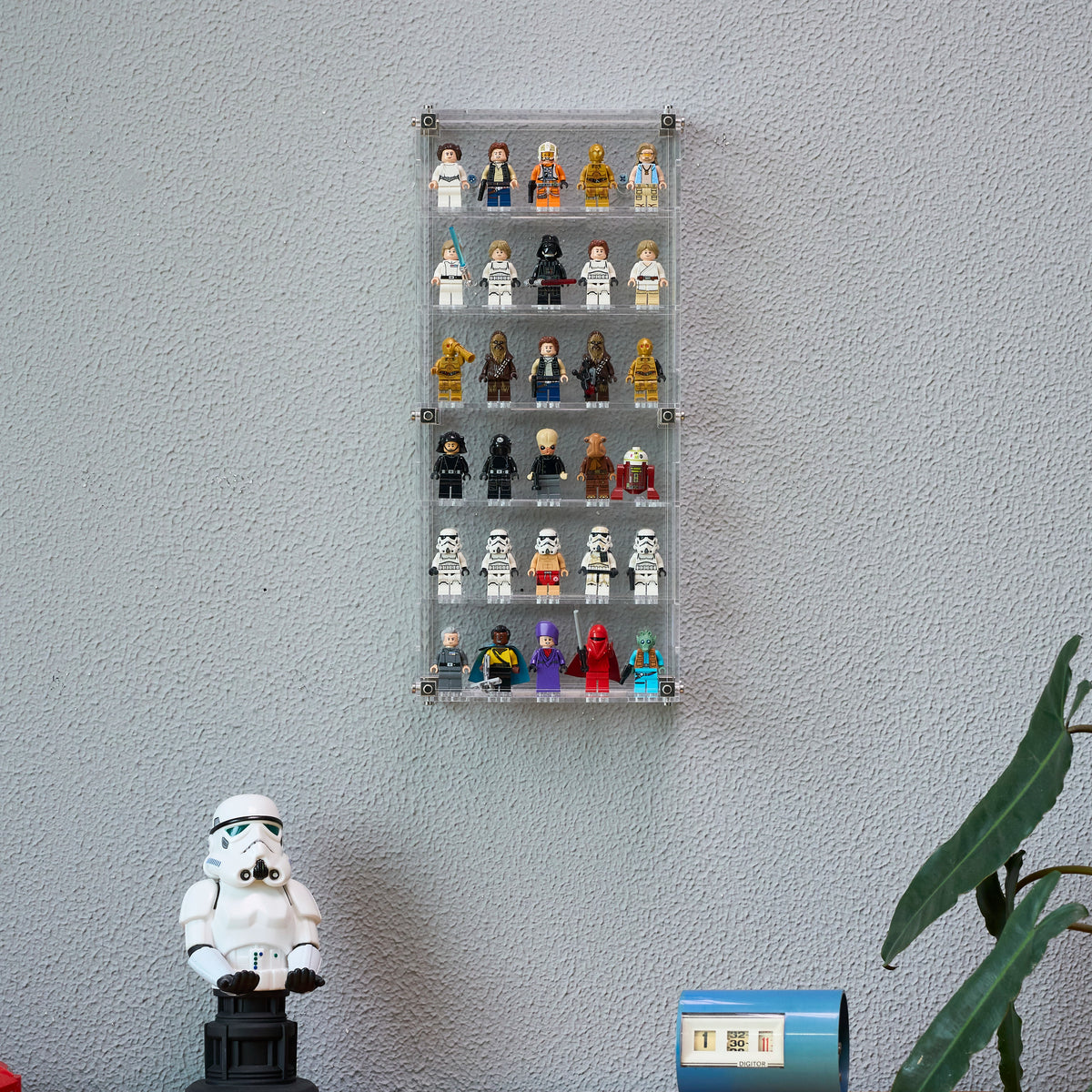 Wall-Mountable Acrylic Display case For LEGO® Minifigures