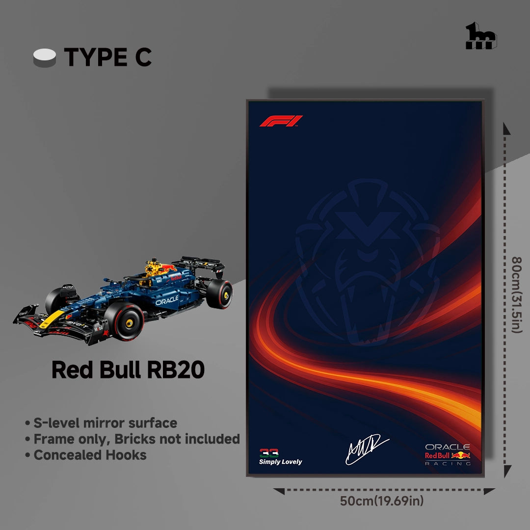 Wall Display Frame For LEGO® Technic™ F1 Series
