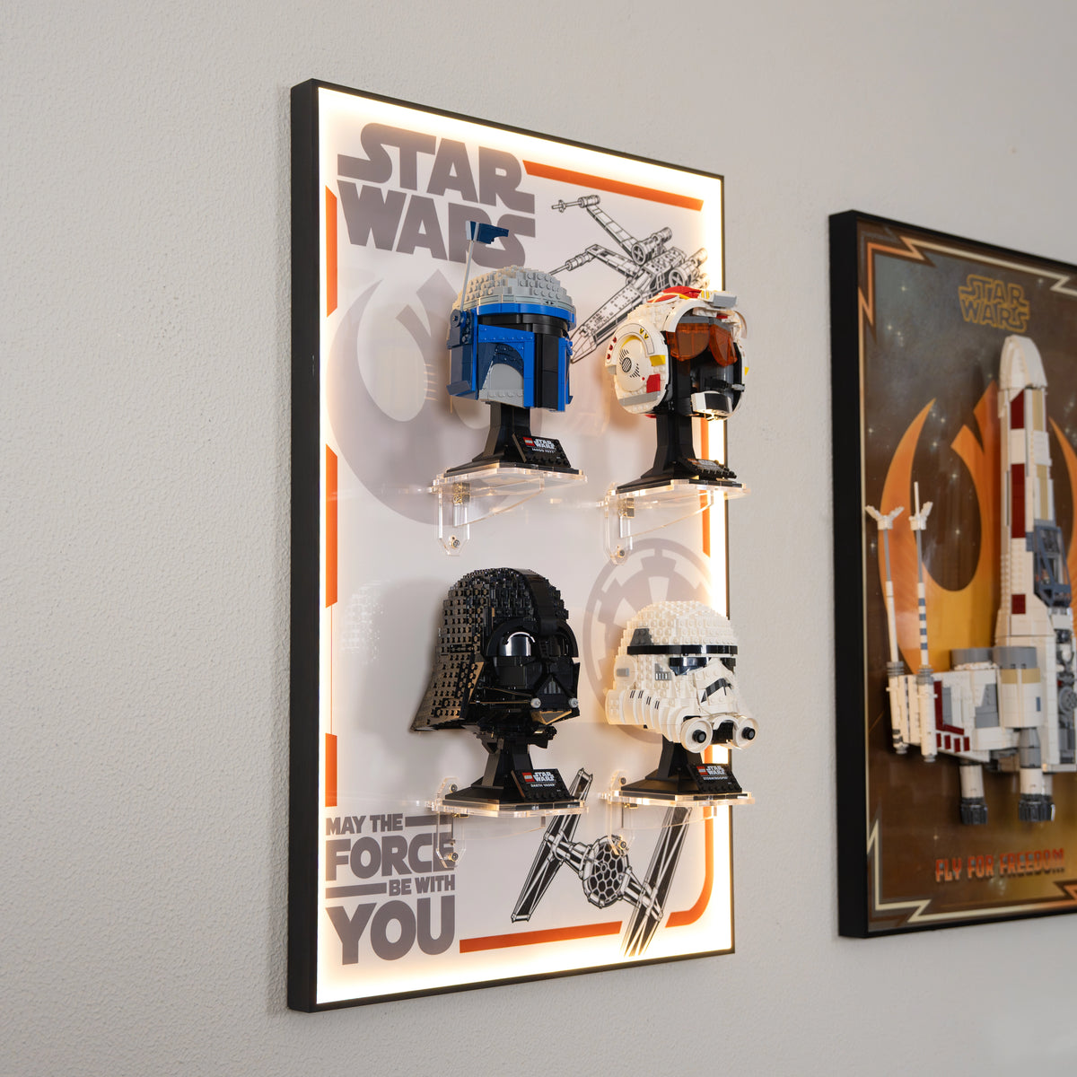 [Individuelle Acrylhalterung enthalten] Wanddisplay-Rahmen für die LEGO® Star Wars™ Helm-Serie