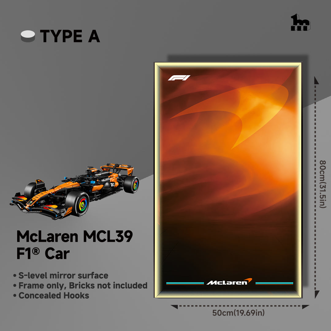 Wall Display Frame For LEGO® Technic™ F1 Series.