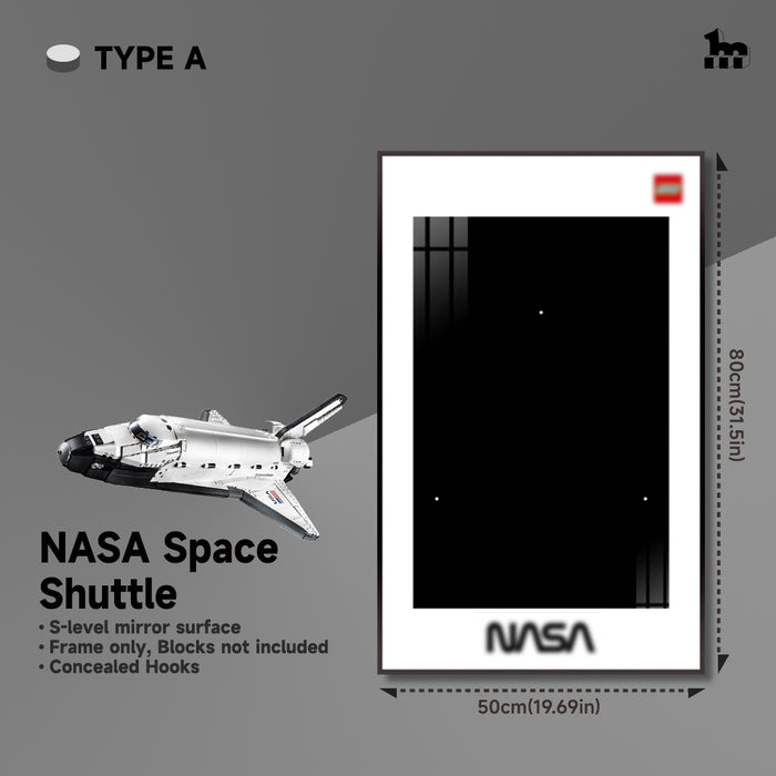 Wall Display Frame for LEGO® ICONS NASA Space Shuttle 10283