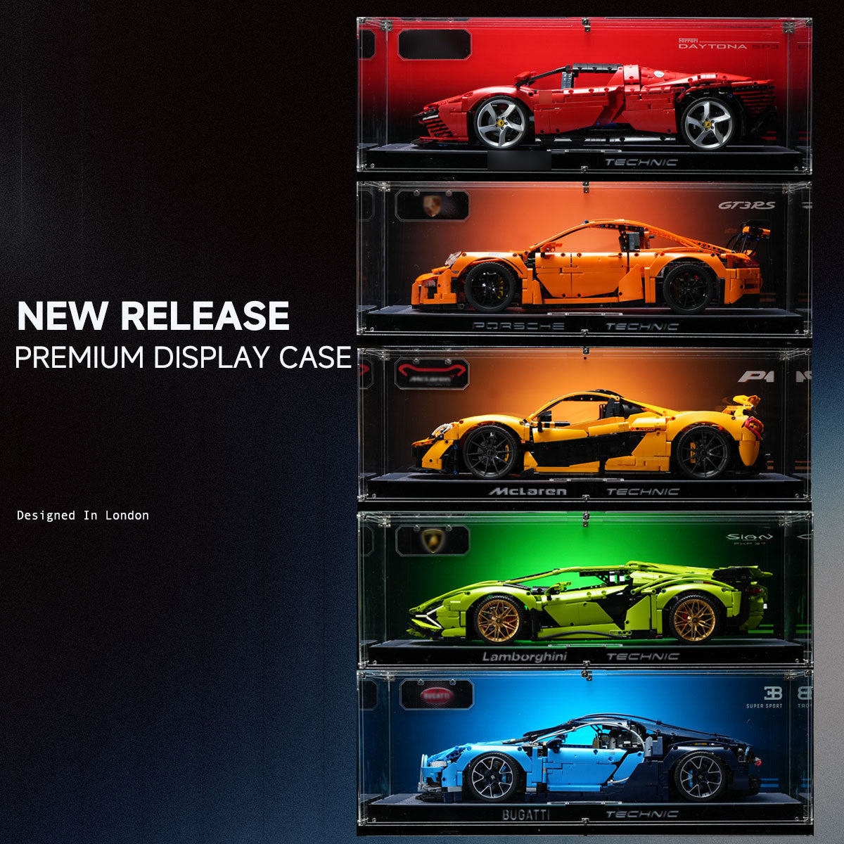 Lego supercar display case display cabinet 