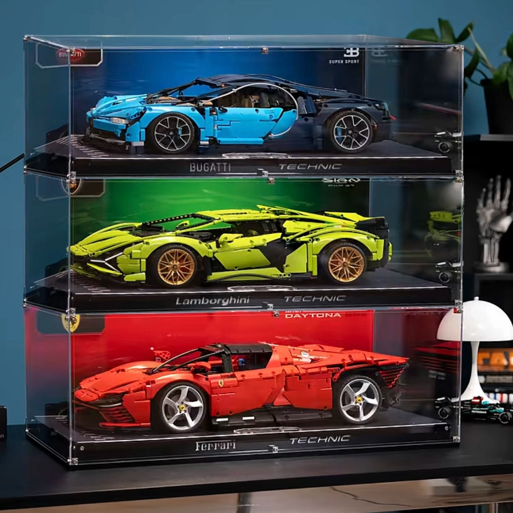 【PREMIUM】Display Case For LEGO® TECHNIC™ Supercar Ultra-high Translucent Acrylic.