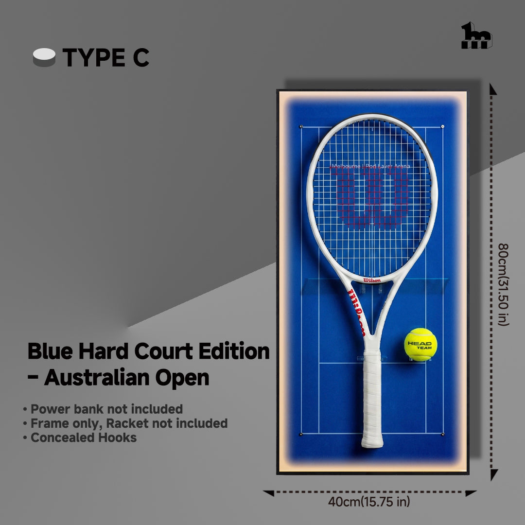 Tennis Racket Wall Mount Display Frame
