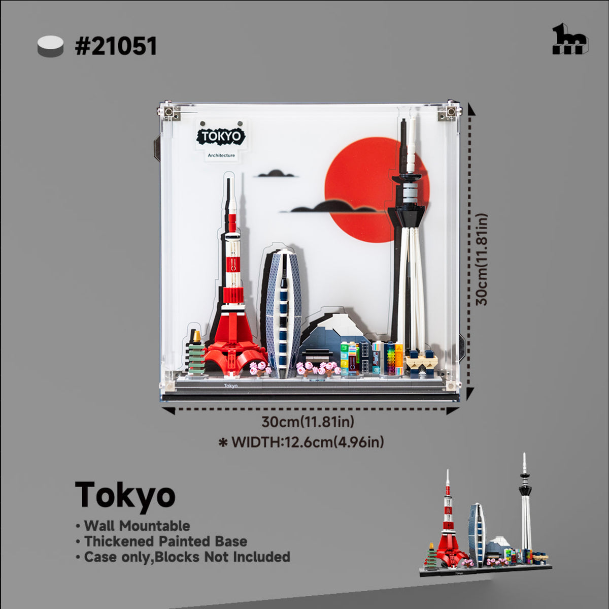 Display Case For LEGO® 21051 Architecture series Tokyo Display Case