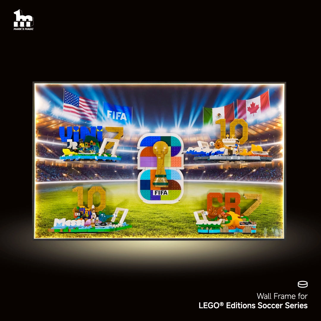 Wall Display Frame For Lego Editions FIFA World Cup & Soccer Highlights 4 sets 43011 & 43027 & 43012 & 43013