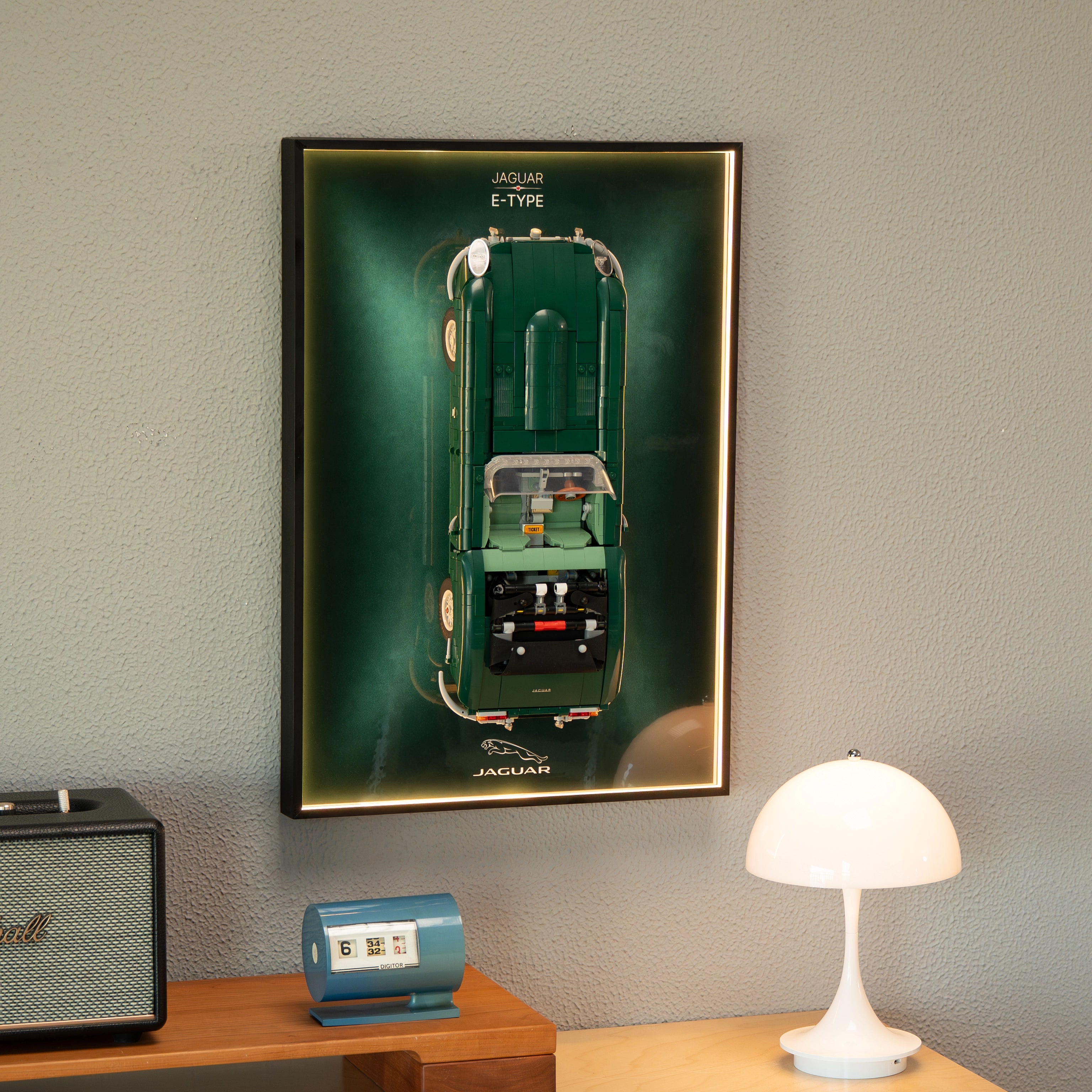 Wall Display Frame For Lego 11381  Icons Jaguar E-Type